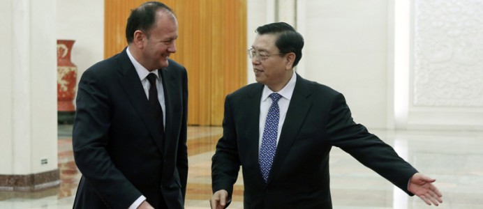 Китай - среща председателя на Общокитайското събрание на народните представители Джан Дъцзян - 16 дек. 2013 г.