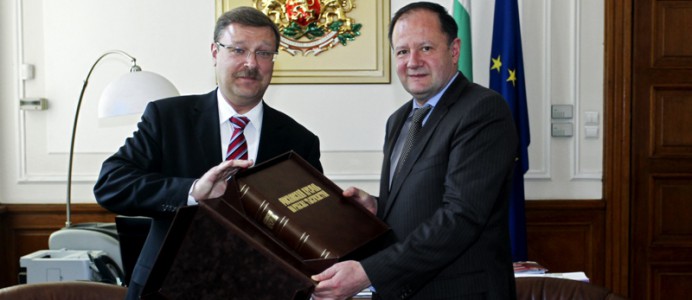 Среща с ръководителя на "Россътрудничество" Константин Косачев - 8 май 2014 г.