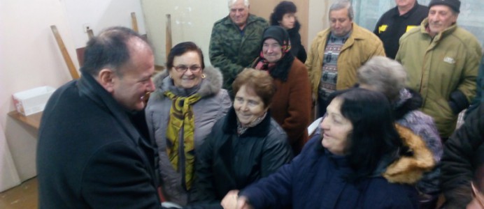 Михаил Миков на партийно събрание в село Кошава - 9 януари 2015 г.
